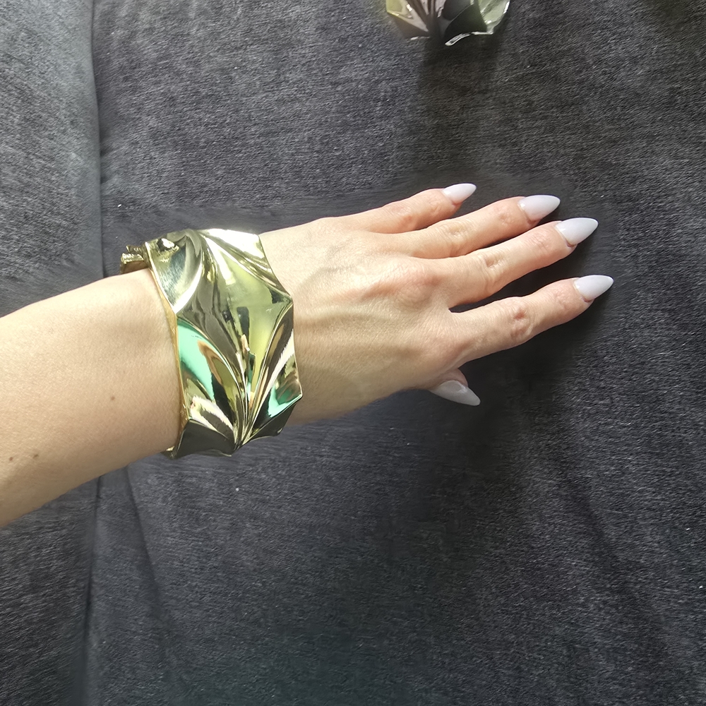 Gold Metallic Cuff Bracelet